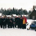 USA ID Burgdorf 2001JAN13 004  Chris, The Bear, Paul "Sleazy" Ryder, Brandy, Junior, Rob, Cindy, Trina and yours truly. : 2001, 2001 - 2nd Annual Bed & Sled, Americas, Burgdorf, Idaho, January, North America, Trips, USA
